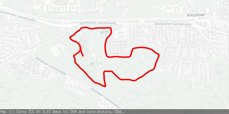 Kartenansicht der Strecke